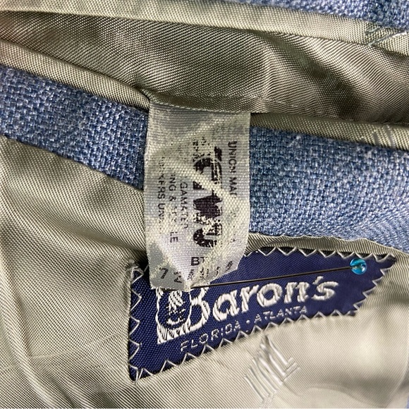 Flash Sale Lanvin Paris Vtg Lt Blue Sport Coat Blazer Jacket - Picture 13 of 15